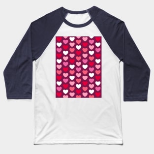 Valentine's pink perfect hearts burgundy Baseball T-Shirt